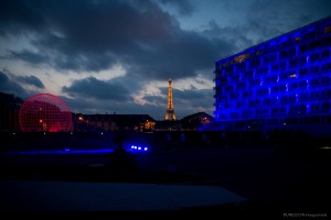 Unesco Building lit up